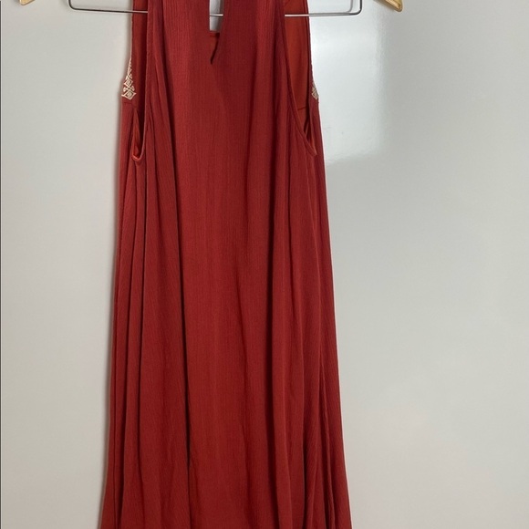 One the Land Embroidered Woven‎ Tank Sleeveless Dress cutout tie back Size Small - Picture 6 of 10